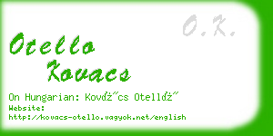 otello kovacs business card